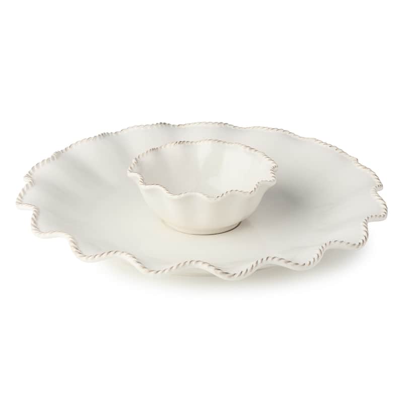 Certified International Heritage 2pc Chip & Dip - 15'' W x 15'' D x 1.75'' H