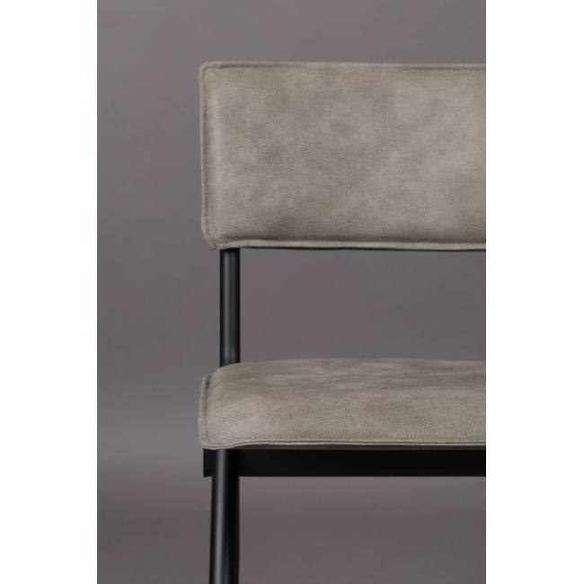 Dutchbone Willow Light Gray Leather Dining Chairs (Set of 2) Bed Bath