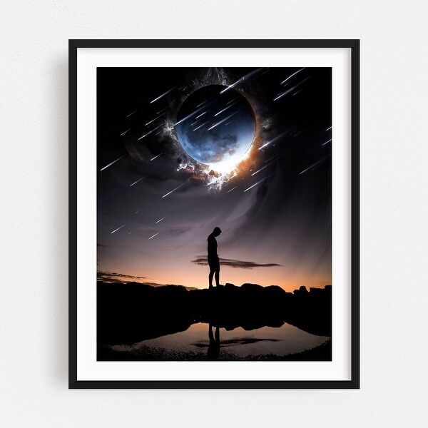 Shining moon Digital Moon Surreal Surrealism Art Print/Poster