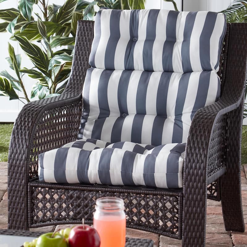 22-inch x 44-inch Polyester Outdoor High Back Chair Cushion (Cushion Only)