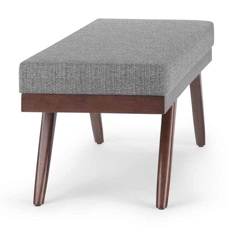 WYNDENHALL Nadine 48 inch Wide Mid Century Modern Rectangle Ottoman Bench