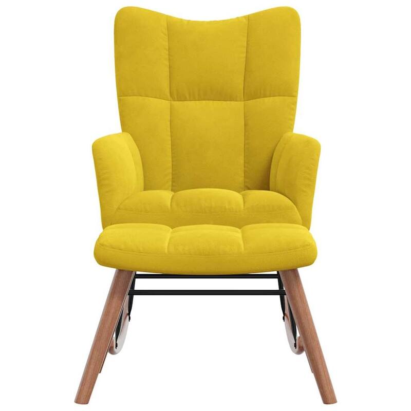 vidaXL Rocking Chair Accent Side Chair Padded Seat for Living Room Velvet