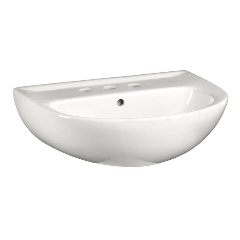 American Standard Evolution 21" Pedestal Lavatory Sink with 8" Centers - White