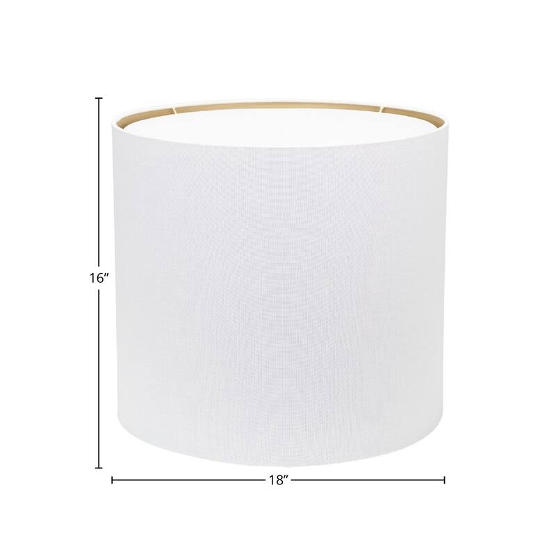 Linen Round Lamp Shade with Light Diffuser
