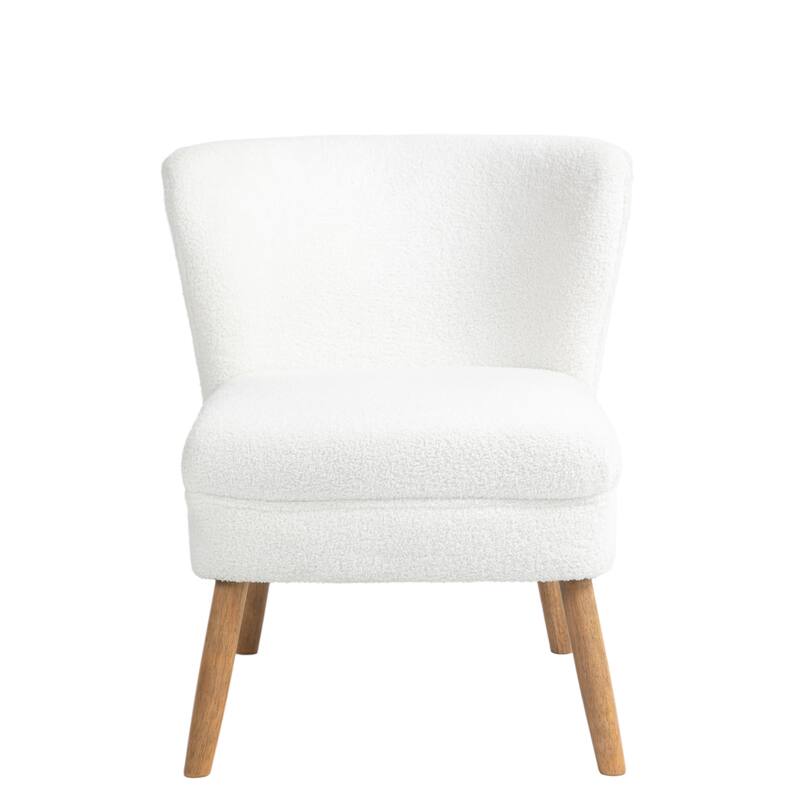 Linen Armless Accent Chair Slipper Chair