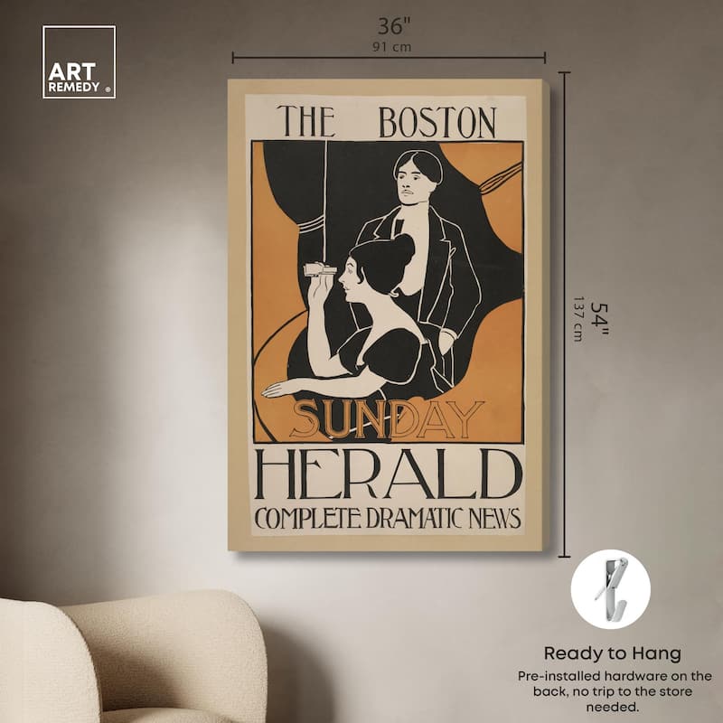 Sunday Herald 1893 Canvas by Art Remedy, Gallery Wrapped