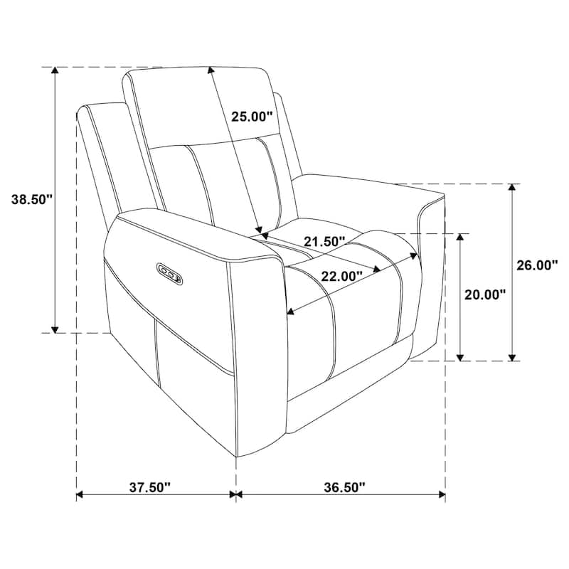 Kennett Chenille Upholstered Power Recliner Chair