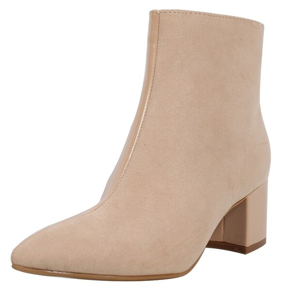 two tone block heel