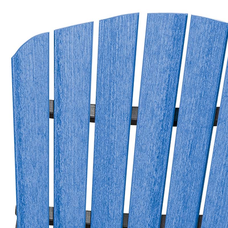 OS Home and Office Model Double Balcony Height Glider with Center Table in Blue and Black - N/A