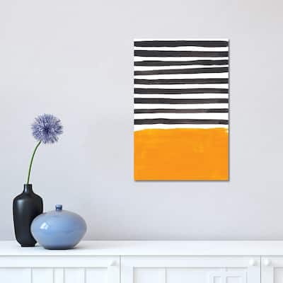 iCanvas "Rothko Remake Yellow Black Stripes" by EnShape Canvas Print