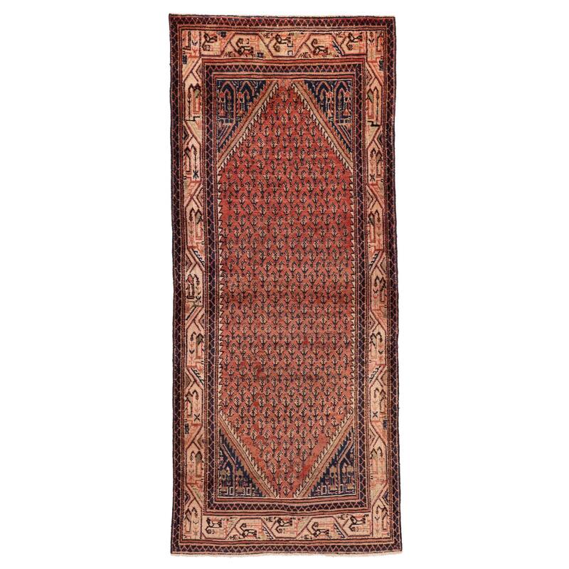 ECARPETGALLERY Hand-knotted Andelz Red Wool Rug - 3'8 x 8'11