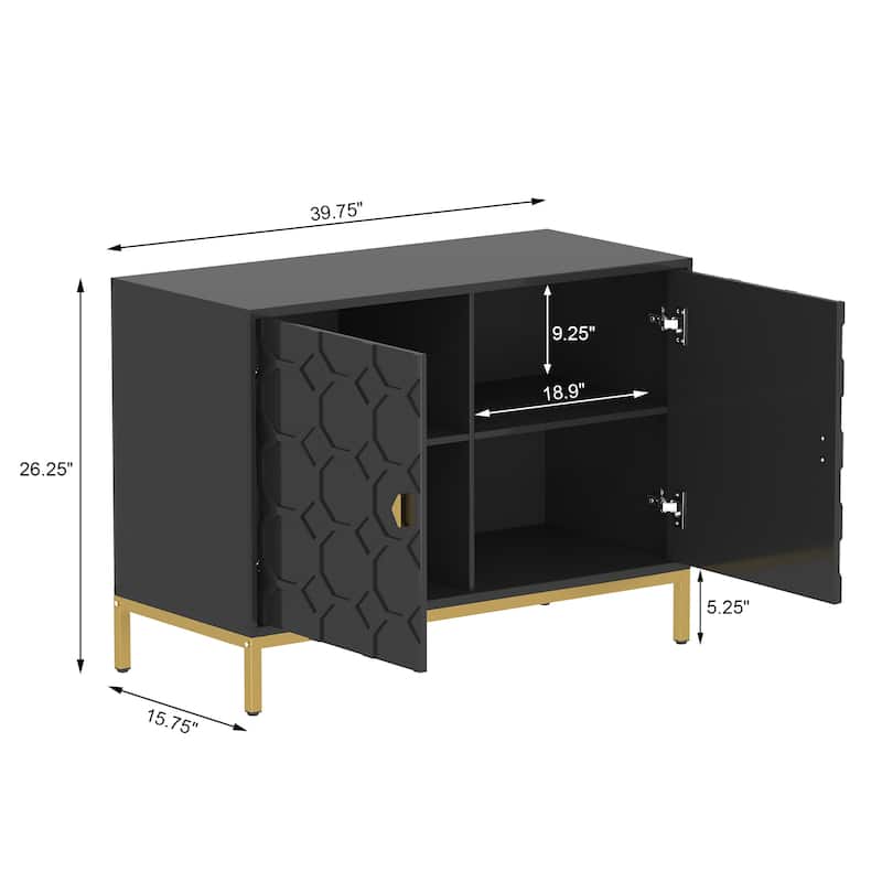 Clihome 40-inch Two Door Glossy Media Storage Cabinet/Buffet