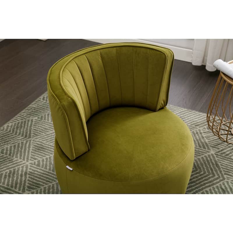 360 Degree Swivel Round Barrel Accent Sofa Arm Chairs