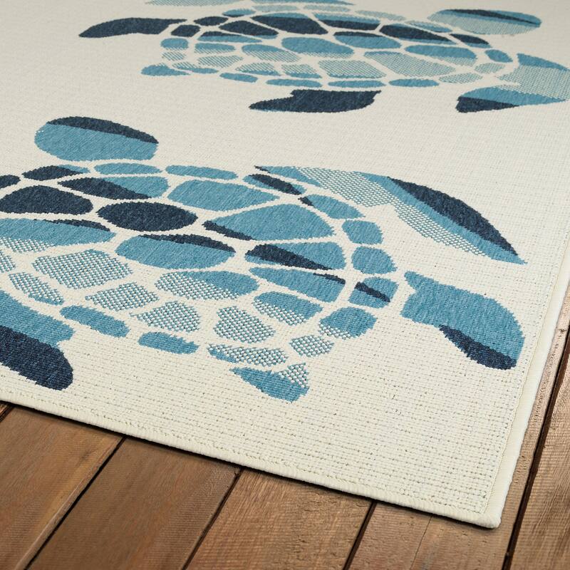 Ambrosi Sea Turtles Novelty Indoor/ Outdoor Area Rug