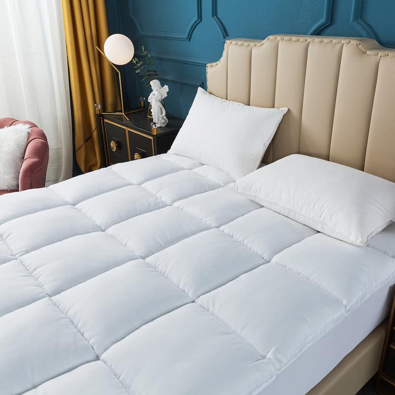 Premium Overfilled Mattress Topper - White