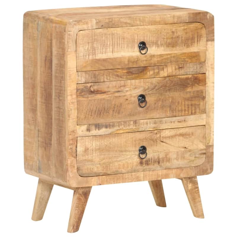 vidaXL Sideboard 23.6"x13.8"x29.5" Rough Mango Wood