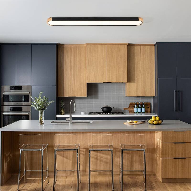 Farmhouse Long Oval Dimmable LED Flush Mount Ceiling Light 48in