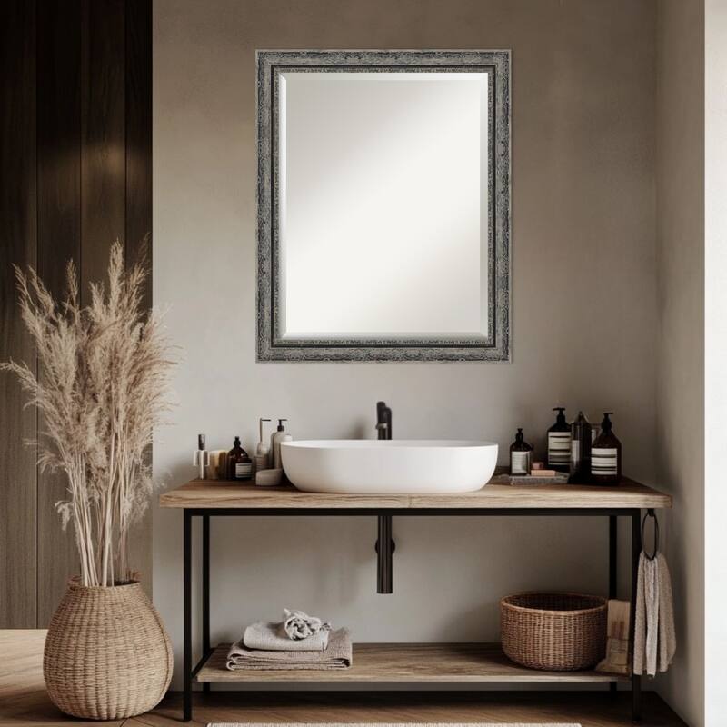 Filigree Beveled Framed Bathroom Vanity Wall Mirror