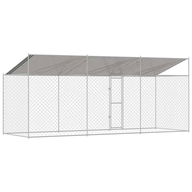 Dog Cage Silver 400/600/800 x 200 x 256 cm Galvanised Steel
