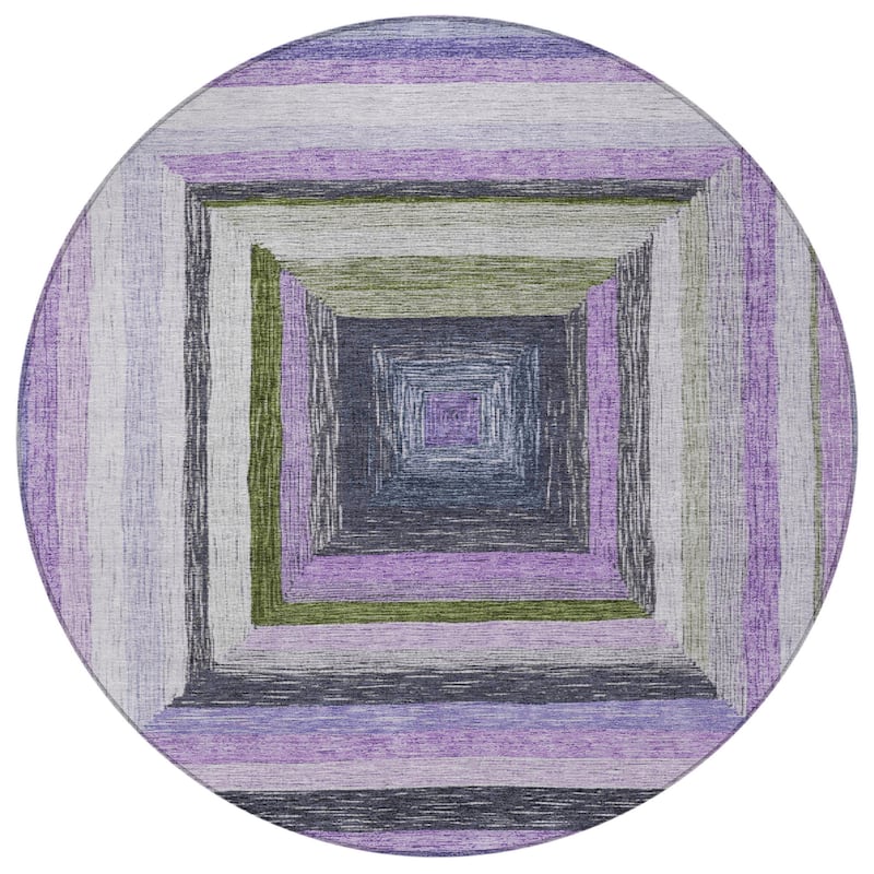 HomeRoots Geometric Transitional Rectangle Outdoor Rug