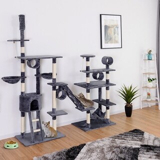 Shop Gymax Deluxe Large Cat Tree Multilevel Activity Tower Condo W