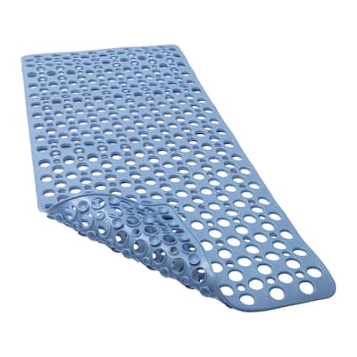 Nonslip Bathtub Mat, Bathtub Shower Mat, Bath Mat with Drain Hole and Suction Cups