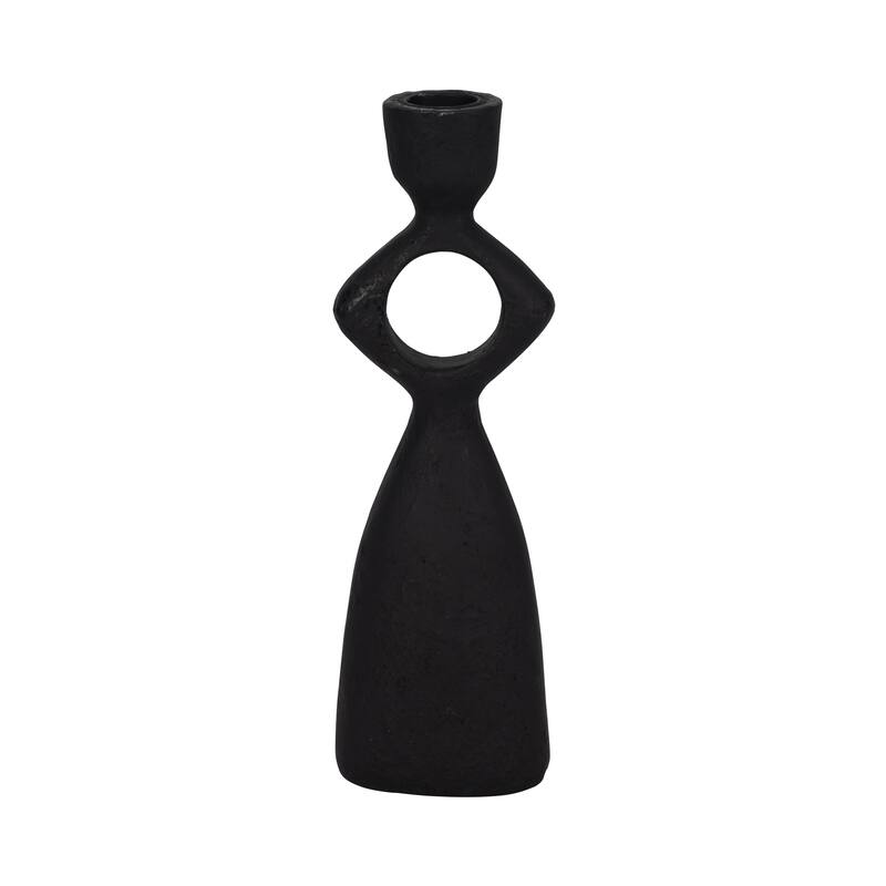 Sagebrook Home Open Cut-out Taper Holder, Black