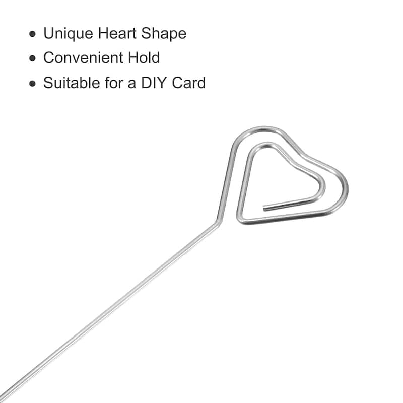 Metal Cocktail Toothpicks Heart Shape Drink Picks Cocktail Skewer 9Pcs - 5.04"