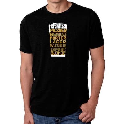 LA Pop Art Men's Premium Blend Word Art T-shirt - Styles of Beer