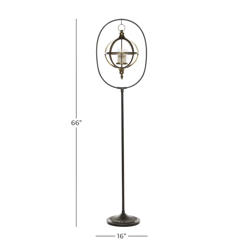 Metal Candle Lantern - Bronze - Roche River Decor
