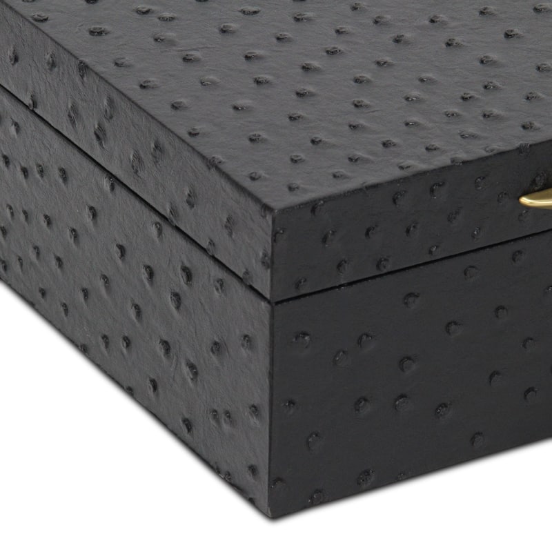 Canorus Faux Ostritch Pattern Rectangular Box Set