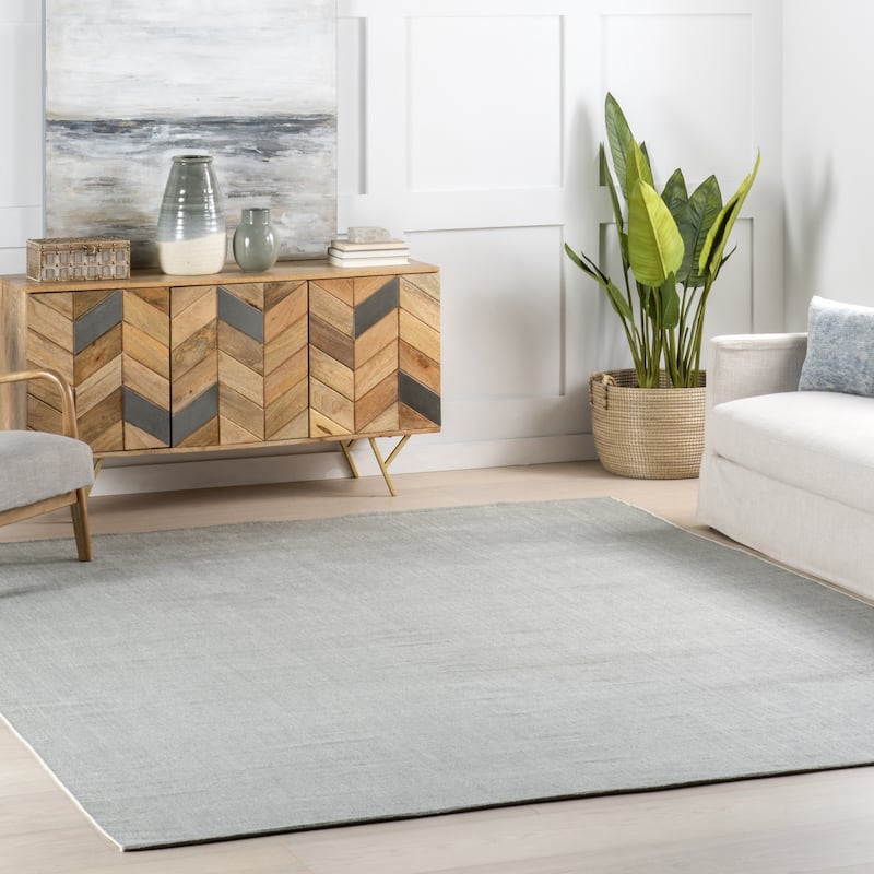 Nuloom Salima Solid Indoor/Outdoor Area Rug - 4' x 6' - Grey - Rectangle