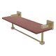 preview thumbnail 2 of 16, Allied Brass 16 Inch Solid IPE Ironwood Shelf with Integrated Towel Bar