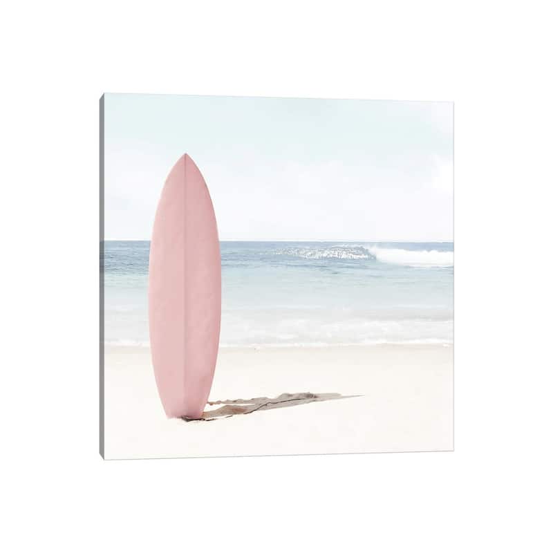 iCanvas "Pink Surfboard" by Tiny Treasure Prints Canvas Print