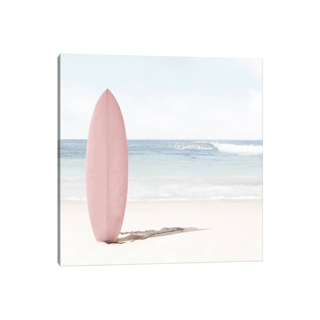iCanvas "Pink Surfboard" by Tiny Treasure Prints Canvas Print