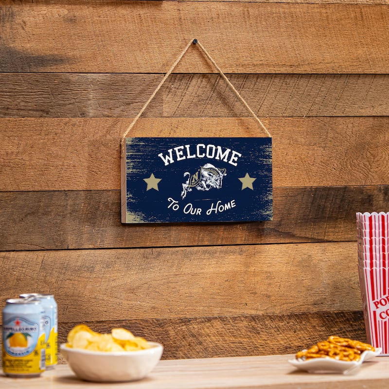 US Naval Academy Wooden Door Decor Wall Sign - Multi-Color - 6 x 11
