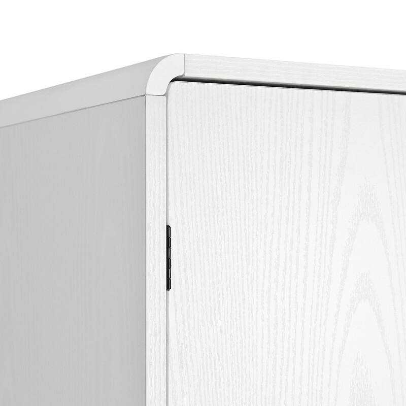 Farmhouse 72" Tall Kitchen Pantry Cabinet, Freestanding Curved Design with Adjustable Shelves and Hidden Drawer