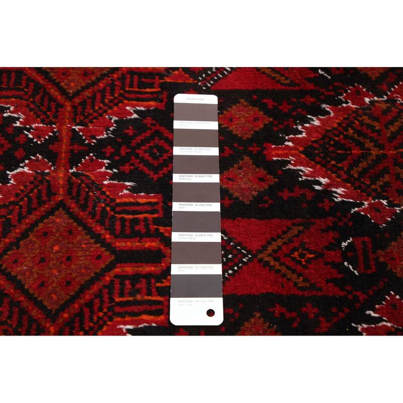 ECARPETGALLERY Hand-knotted Teimani Black, Red Wool Rug - 3'3 x 6'2