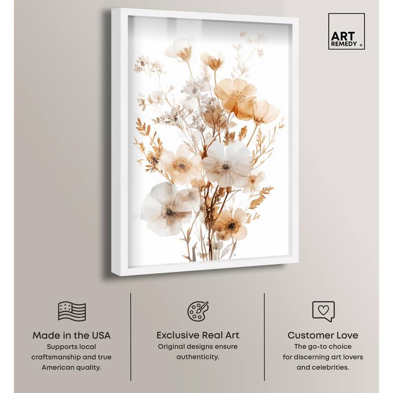 Parchment Petals Shadowbox by Art Remedy