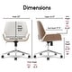 preview thumbnail 17 of 46, Elle Decor Ophelia Low-Back Task Chair in Chrome Finish
