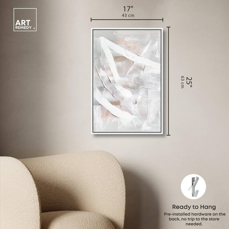Thick White Texture I Canvas by Art Remedy