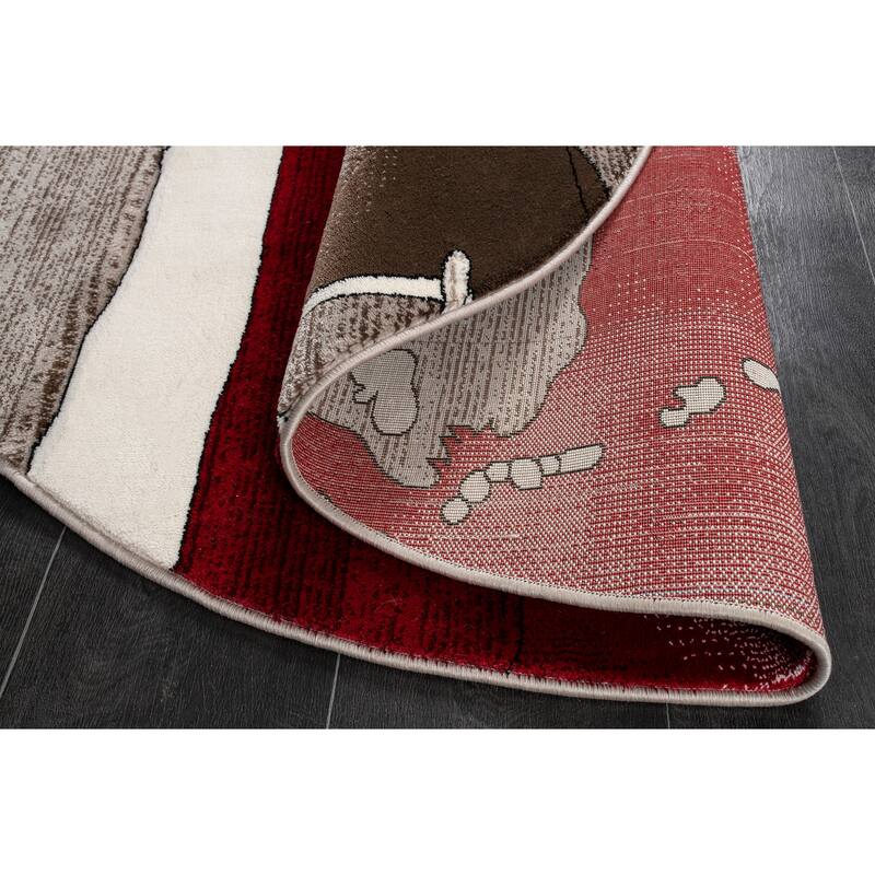 Rhodes Collection Abstract Area Rug