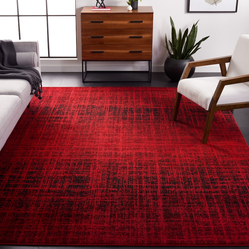 SAFAVIEH Adirondack Anri Modern Distressed Rug - 9' x 12' - Red/Black