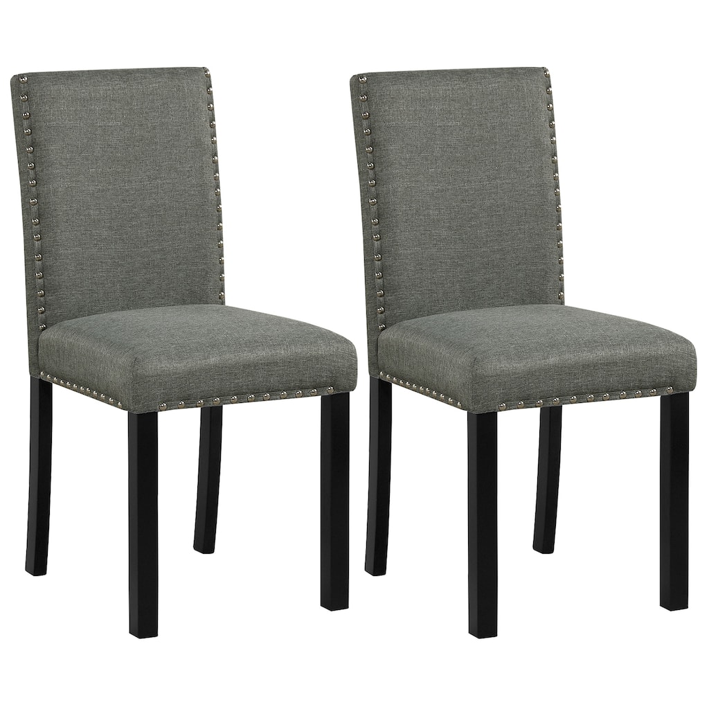 Gymax Wooden Dining Chairs Set of 2 w/Solid Rubber Bent Wood Legs for
