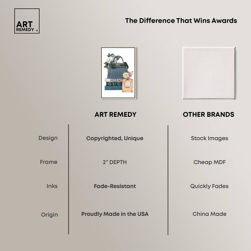 Books and Coco Orange Canvas by Art Remedy