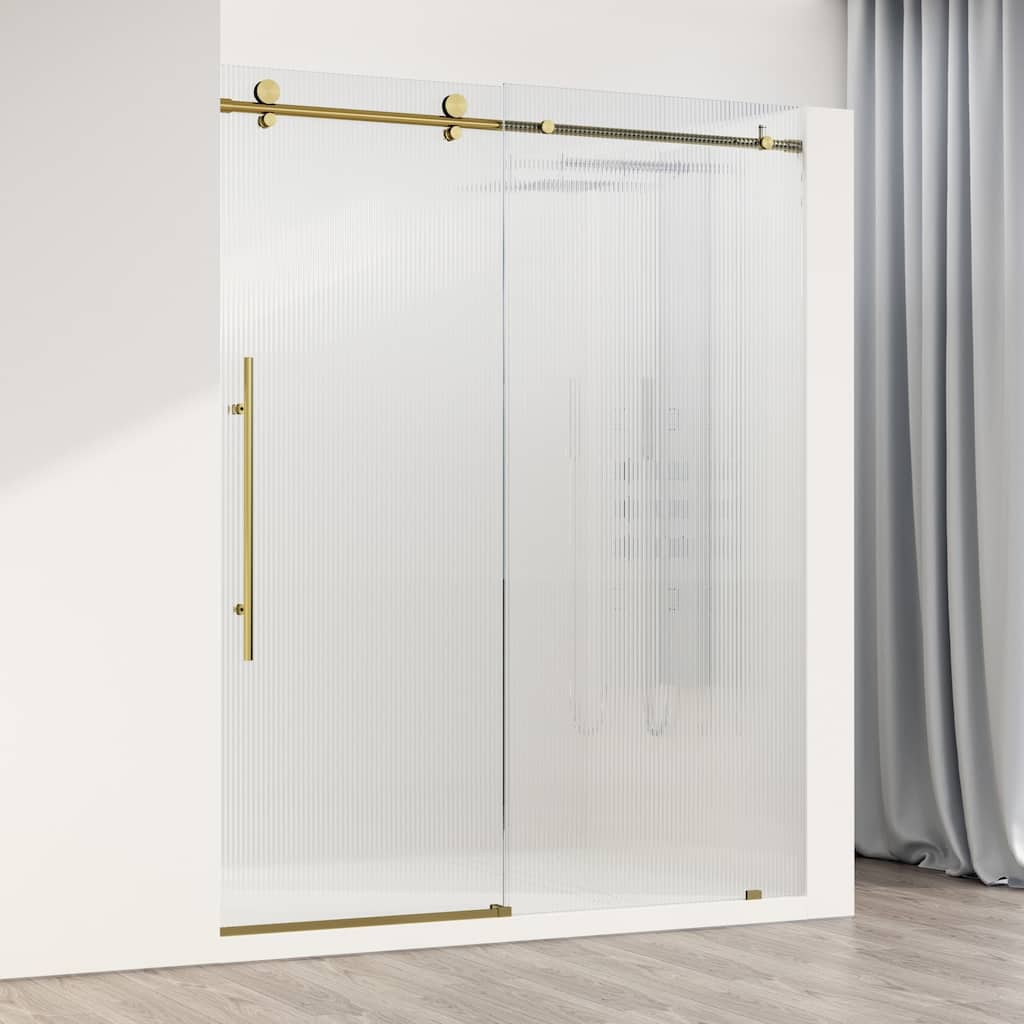VIGO Elan E-Class 56" to 60" W x 76" H Frameless Sliding Shower Door