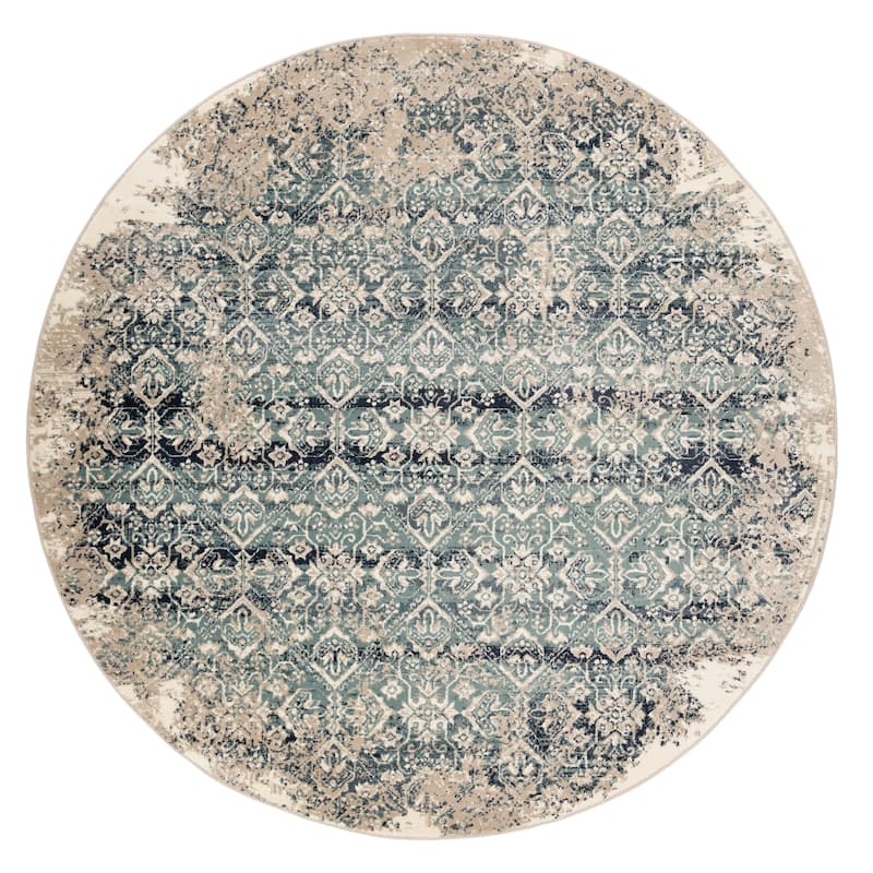 Domani Marrakesh Vintage Medallion Rug - 7'7" x 7'7"RO - Navy