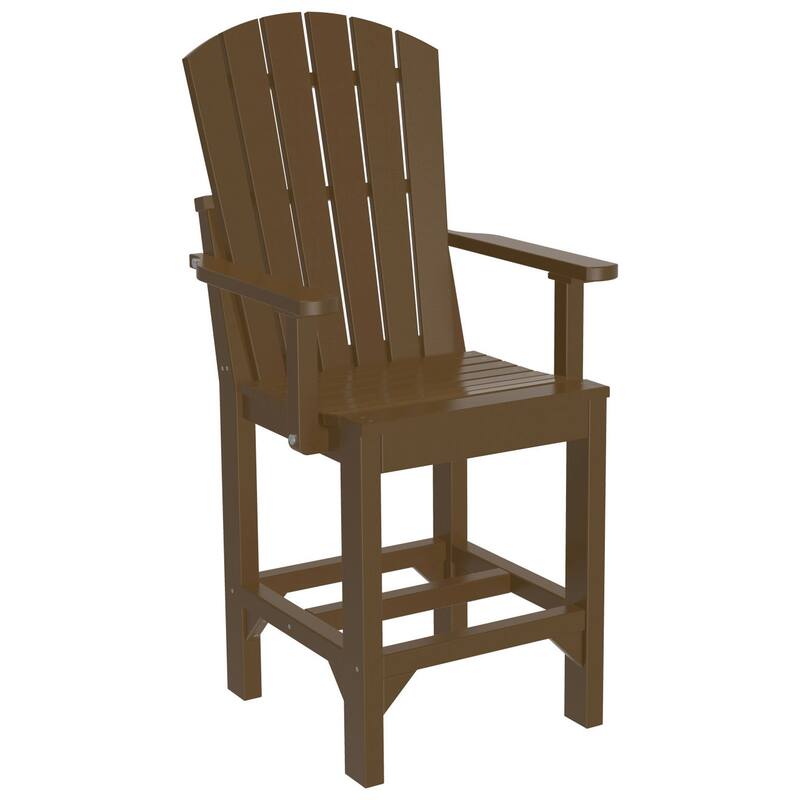 Set of 4 Poly Lumber Adirondack Dining Chairs