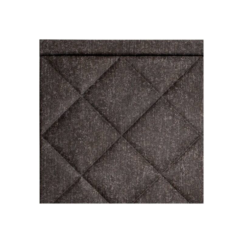 Fasade Quilted Decorative Vinyl 18in x 24in Backsplash Panel in Smoked Pewter - 6x6 in. Sample
