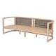 preview thumbnail 8 of 9, Christopher Knight Home - Mid-Century Acacia Wood Outdoor 3-Seater Patio Sofa with Woven Wicker Back & Water-Resistant Cushions